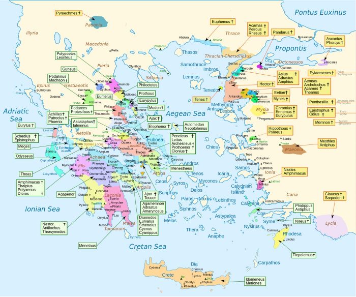 A Handy, Detailed Map Shows the Hometowns of Characters in the Iliad