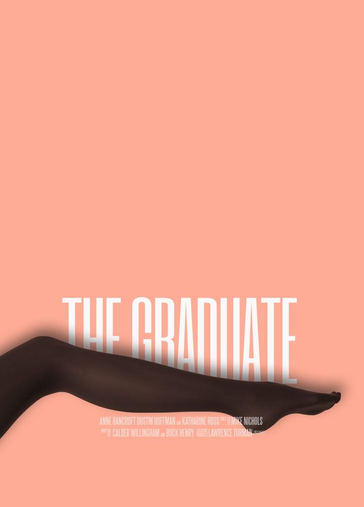 Graphic Designer Redesigns a Movie Poster Every Day, for One Year: Scarface, Mulholland Dr., The Graduate, Vertigo, The Life Aquatic and 360 More Artes & contextos the graduate