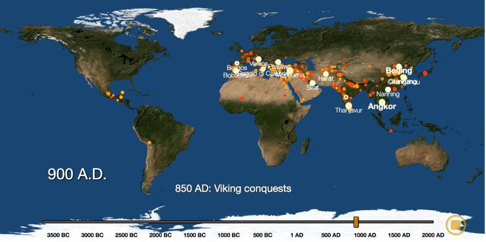 Timelapse Animation Lets You See the Rise of Cities Across the Globe, from 3700 BC to 2000 AD