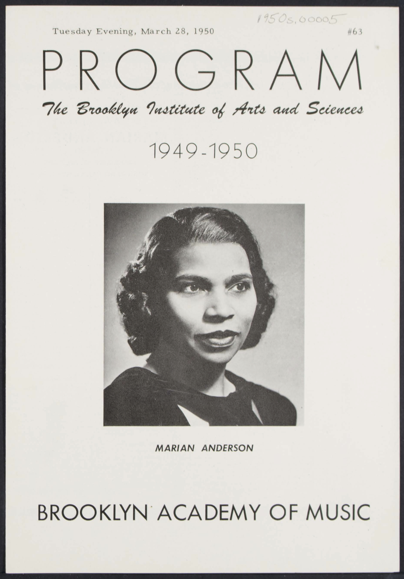 Brooklyn Academy of Music Puts Online 70,000 Objects Documenting the History of the Performing Arts Marion Anderson