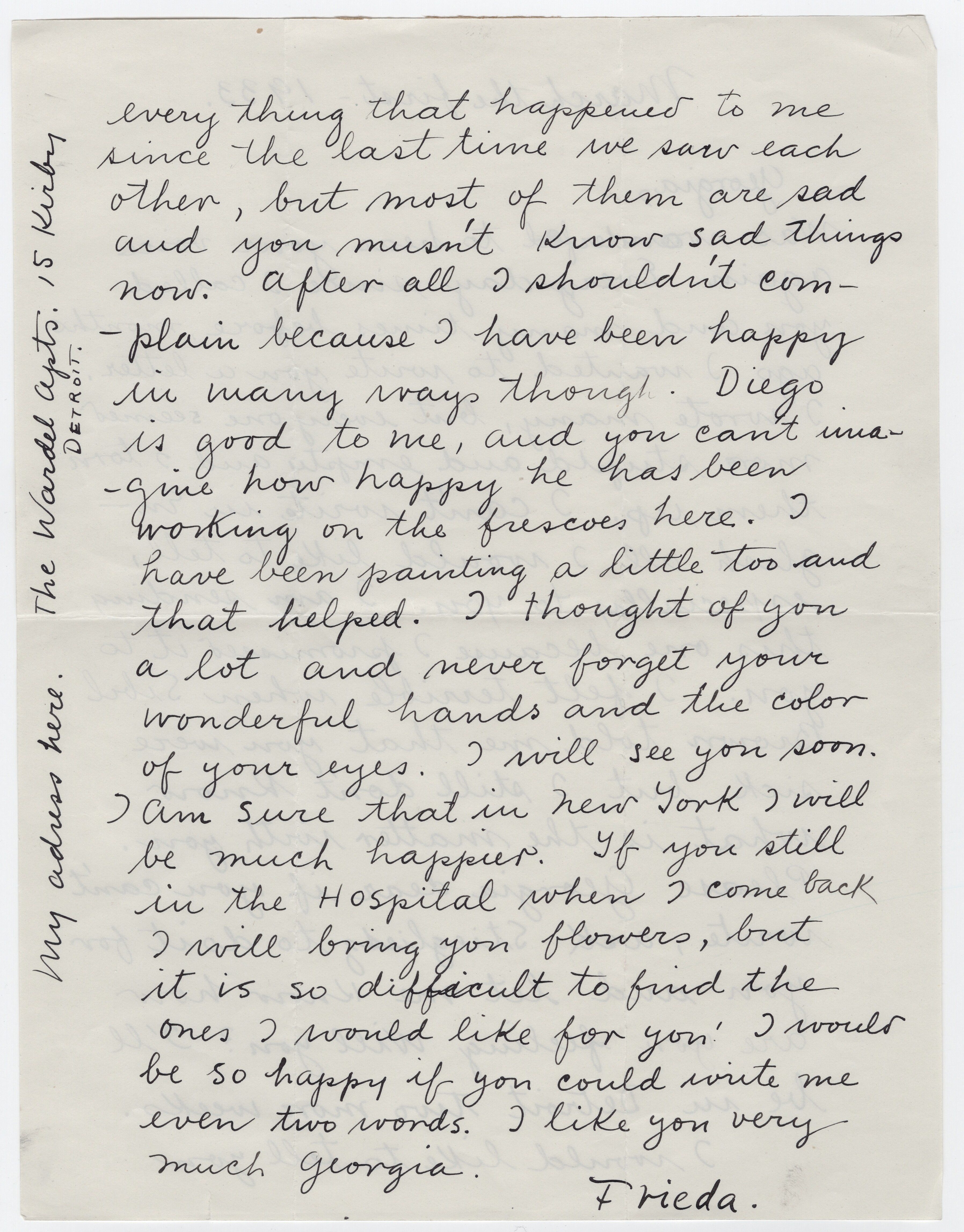 Frida Kahlo Writes a Personal Letter to Georgia O'Keeffe After O'Keeffe's  Nervous Breakdown (1933)