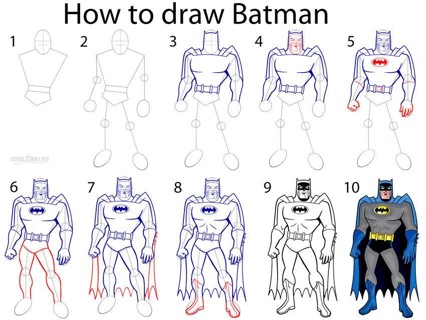 How to Draw Batman Step by Step