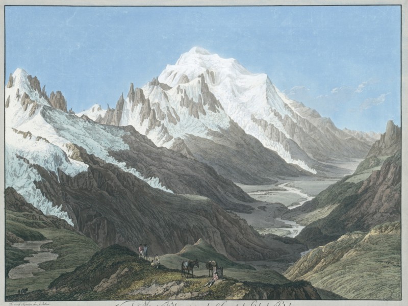 Vue du Mont-Blanc, prise du Sommet du Col de Balme