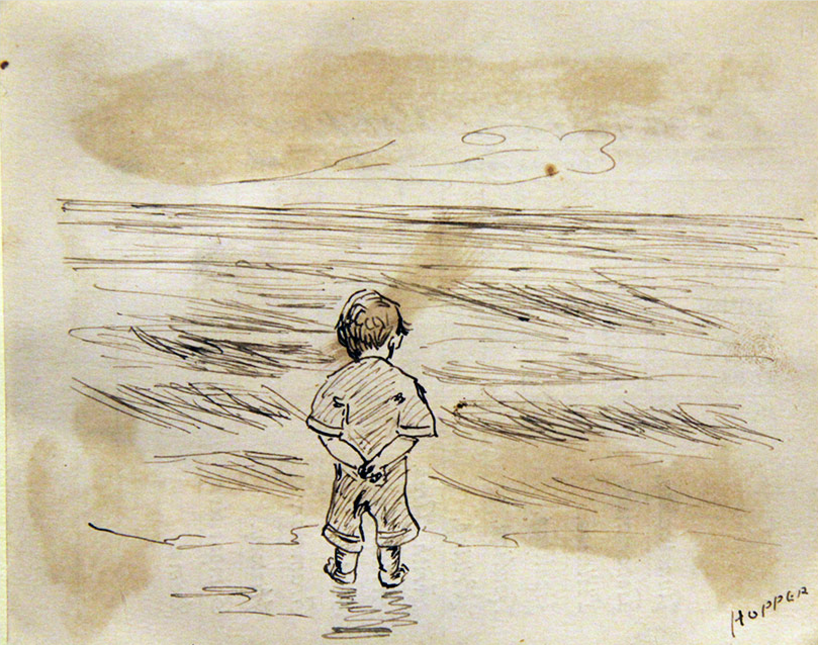 9-Year-Old Edward Hopper Draws a Picture on the Back of His 3rd ...