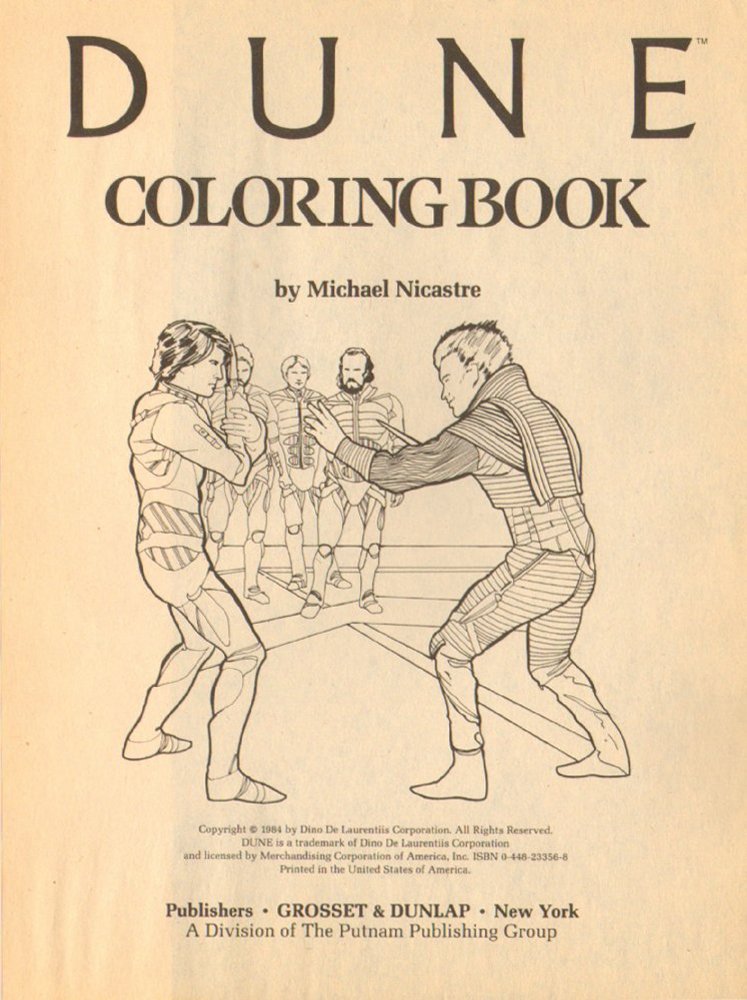 Download The Dune Coloring Activity Books When David Lynch S 1984 Film Created Countless Hours Of Peculiar Fun For Kids Open Culture