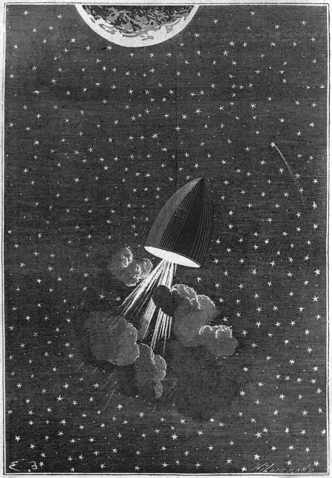 Émile-Antoine Bayards Vivid Illustrations of Jules Vernes Around the  Moon: The First Serious Works of Space Art (1870) | Open Culture