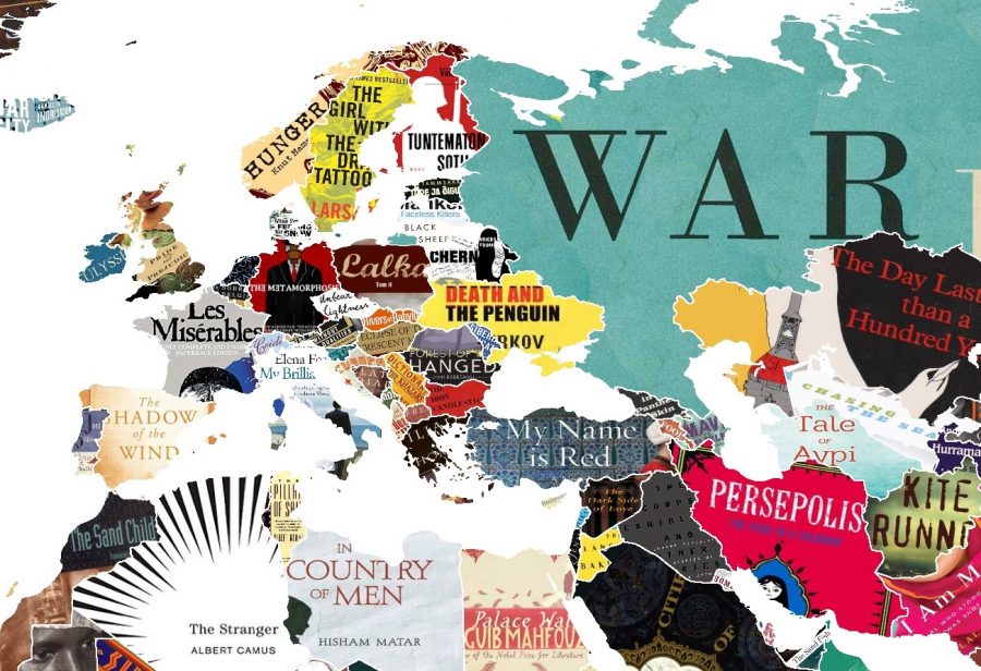 map of the world novel The Favorite Literary Work Of Every Country Visualized On A World map of the world novel