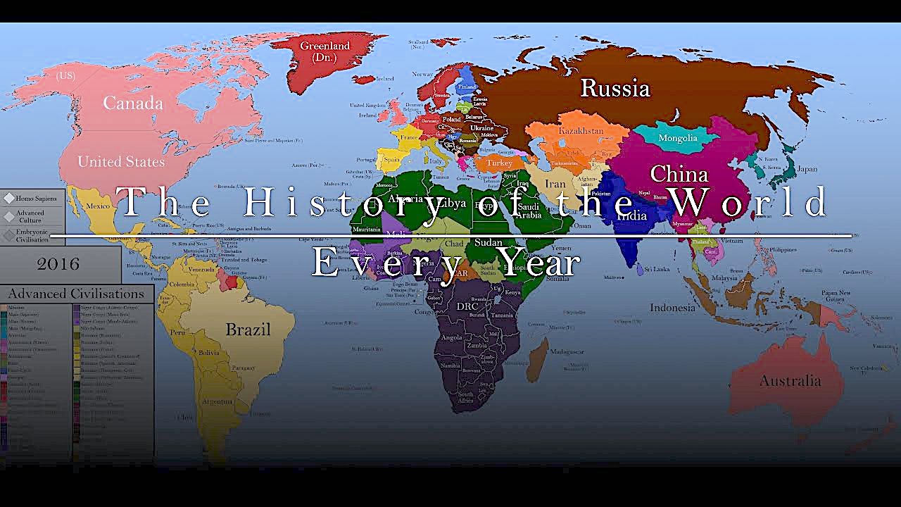 The History Of The World In One Video Every Year From 200 000 BCE To 