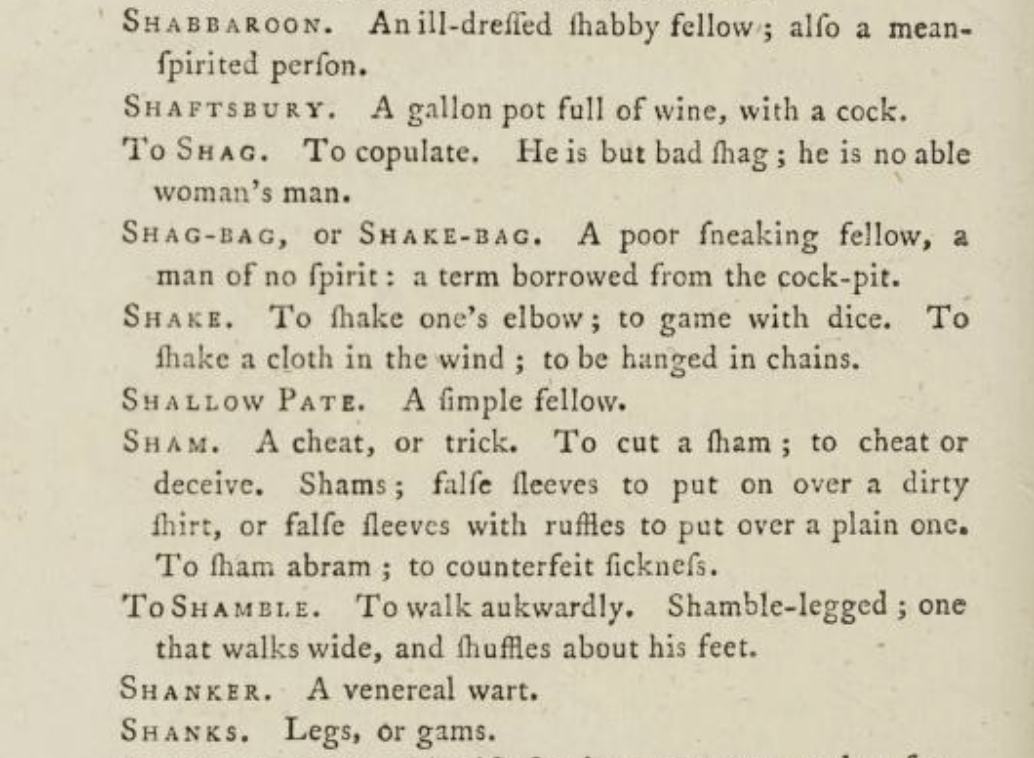 Read A Classical Dictionary of the Vulgar Tongue, a Hilarious & Informative Collection of Early Modern English Slang (1785)