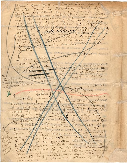 James Joyces Crayon Covered Manuscript Pages For Ulysses And Finnegans Wake Open Culture