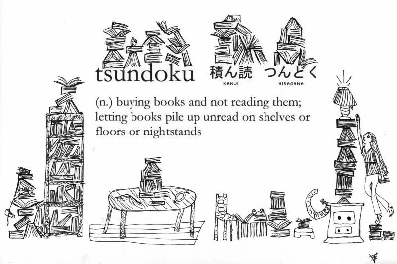 Tsundoku Definition Print Beautiful Japanese Word Meaning 