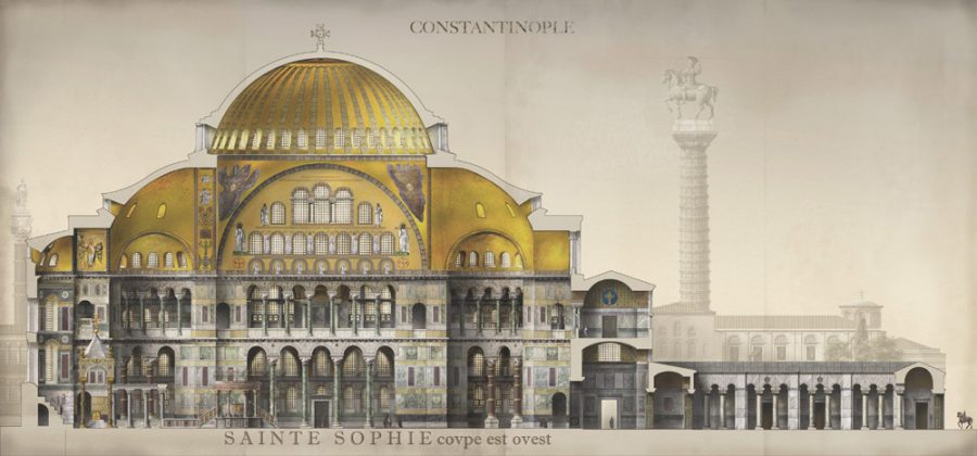 constantinople hagia sophia drawing