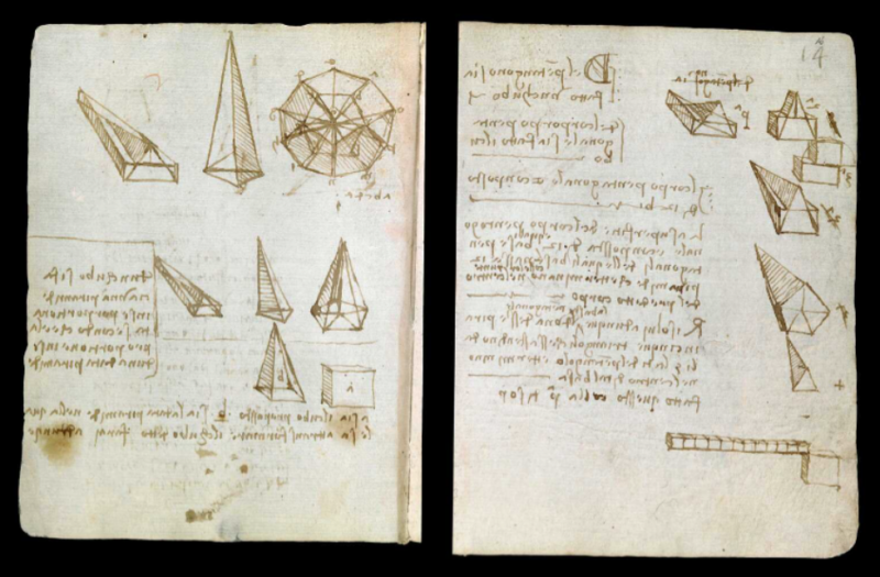 Leonardo da Vinci’s Earliest Notebooks Now Digitized and Made Free Online Leonardo VA4 e1535696774769