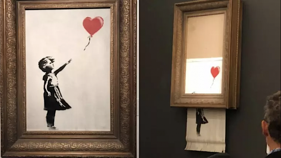 Banksy Shreds His $1.4 Million Painting At Auction, Taking A Tradition ...