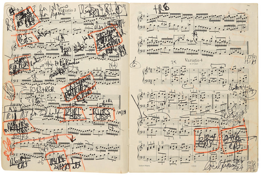 Glenn Gould's Heavily Marked-Up Score for the Goldberg Variations ...