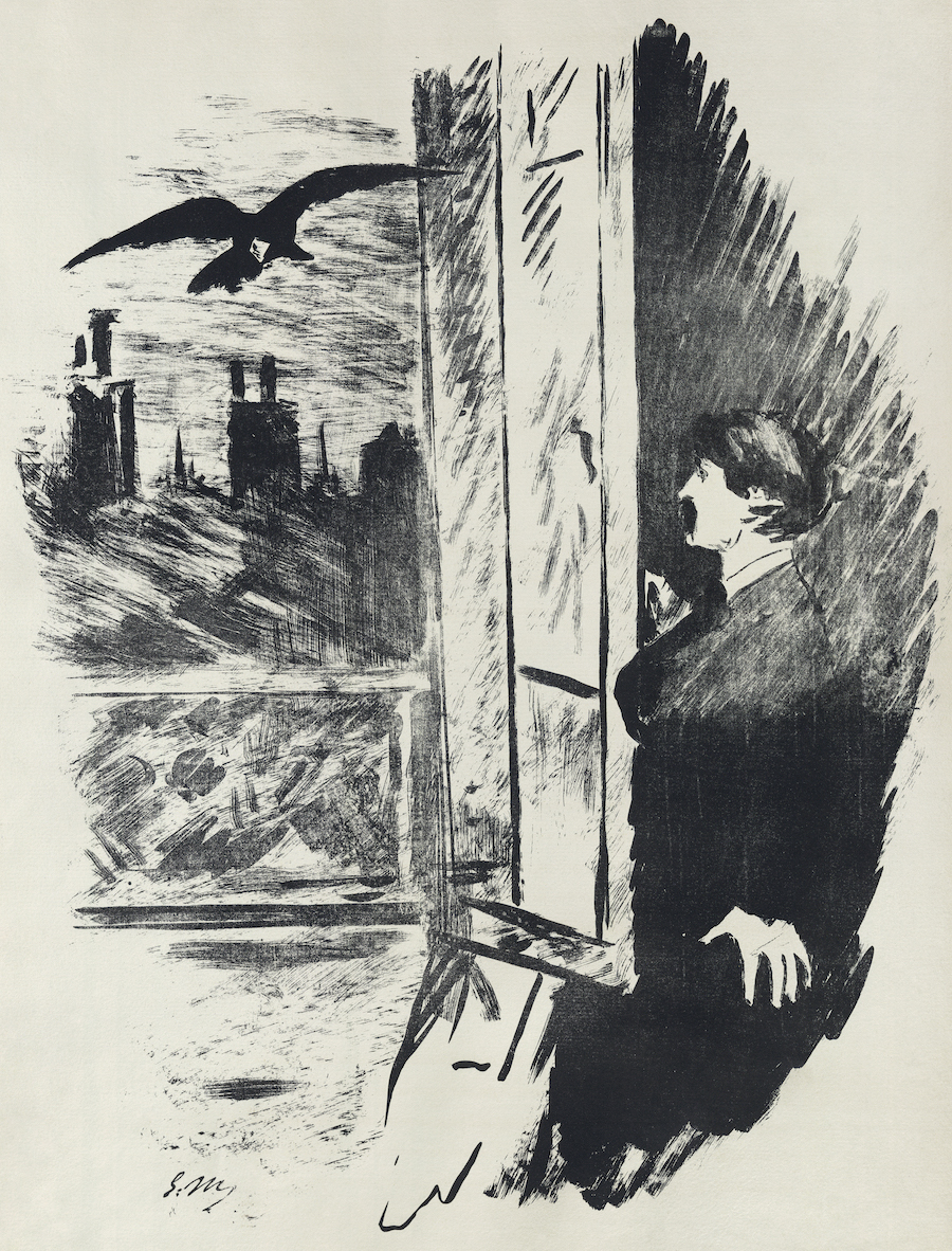 Classic Illustrations of Edgar Allan Poe’s Stories by Gustave Doré, Édouard Manet, & more Raven Manet C21