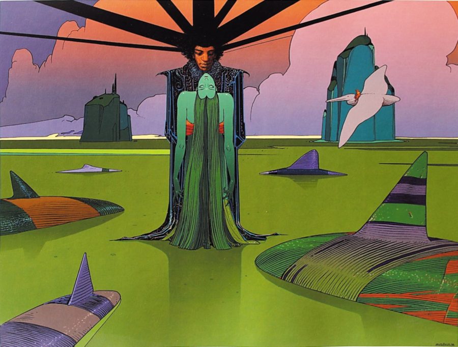 Behold Moebius' Many Psychedelic Illustrations of Jimi Hendrix