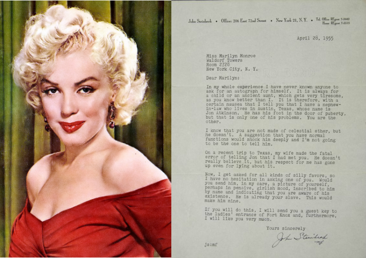 Unraveling the mystery of John Steinbeck's letter to Marilyn
