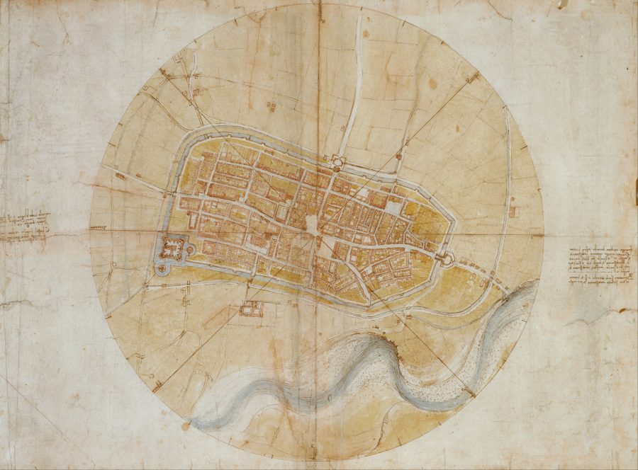 How Leonardo Da Vinci Drew An Accurate Satellite Map Of An Italian City 1502 Open Culture