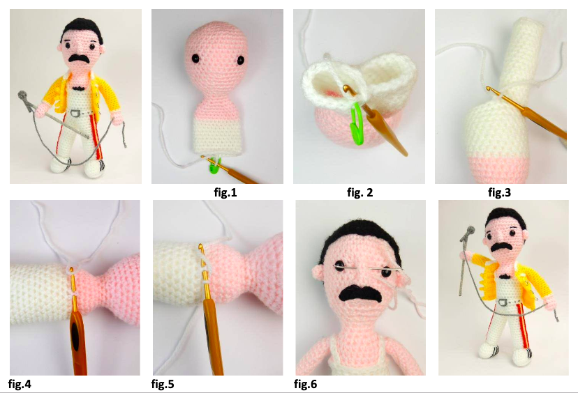 Make an Adorable Crocheted Freddie Mercury Download a Free