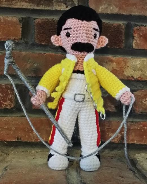 freddie mercury crochet doll