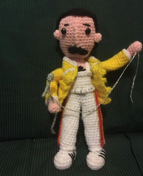 freddie mercury crochet doll