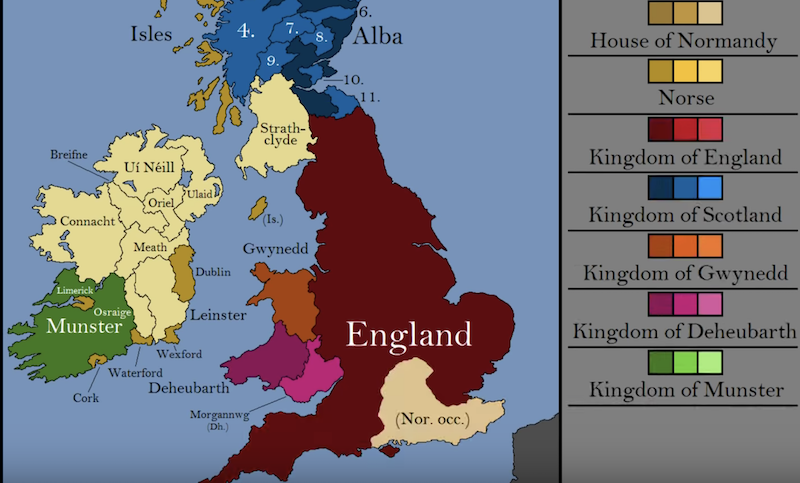 Map Of Britain 500 Ad