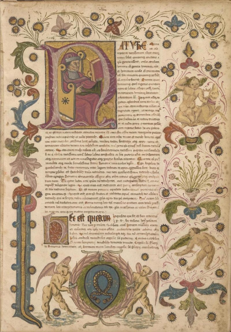 Illuminated Manuscript Leaf: Saint Matthew the Evangelist 