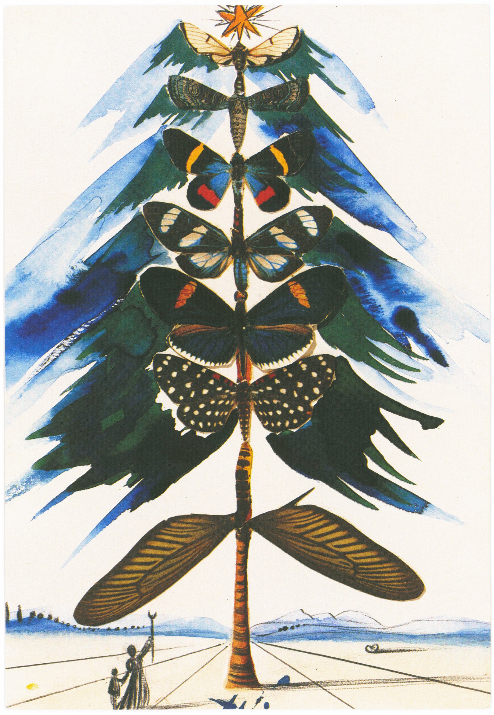 Salvador Dali, postal de Natal para a Hallmark, 1959