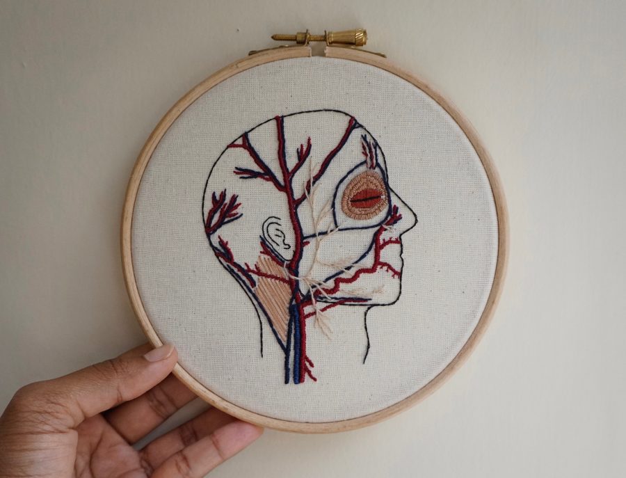 Anatomical embroidery of the Human Heart