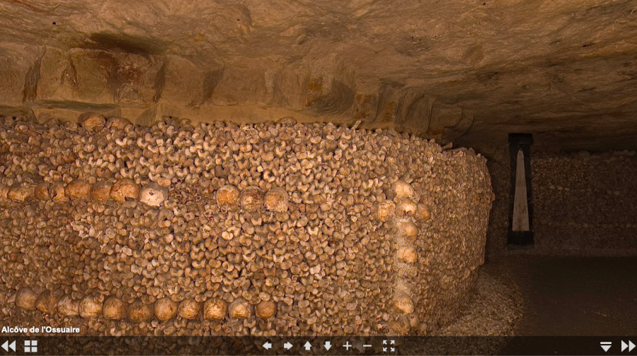 virtual tour of french catacombs