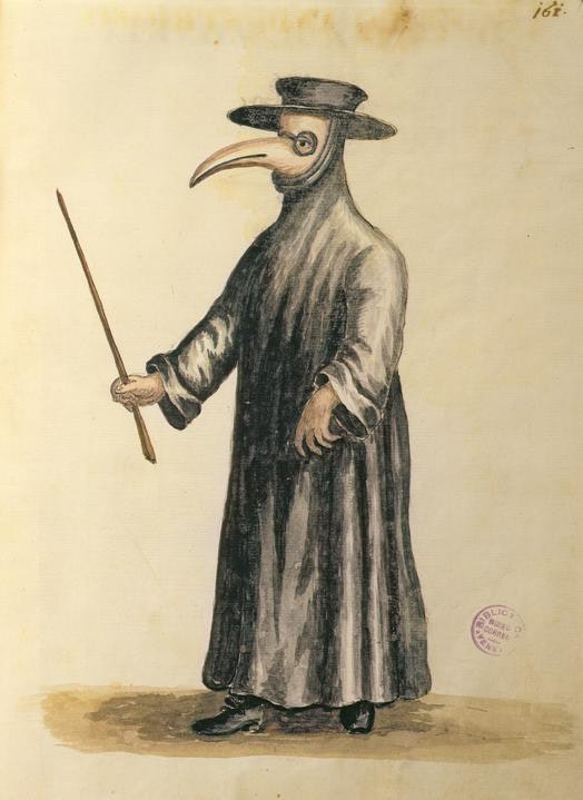 Costume du médecin de peste — Wikipédia