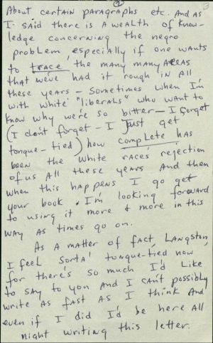 Nina Simone Writes an Admiring Letter to Langston Hughes: 