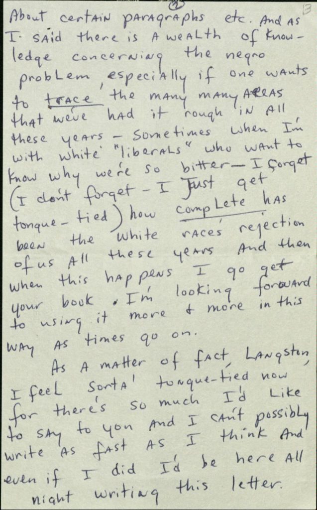 Nina Simone Writes an Admiring Letter to Langston Hughes: 