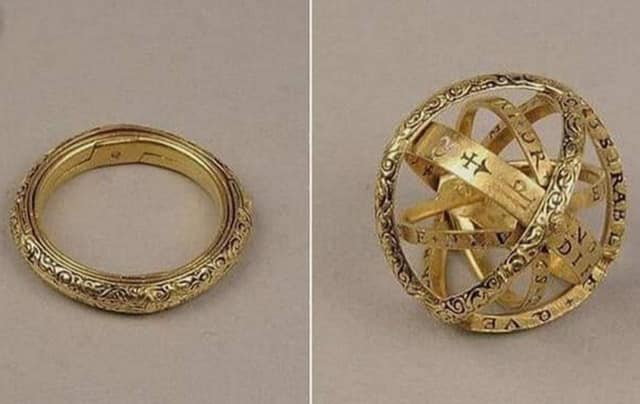 16th Century Astronomical Ring Ball Cosmic Engagement Rings Couple Lover  Open And Merge Ring Unfolds Into Astronomical Sphere