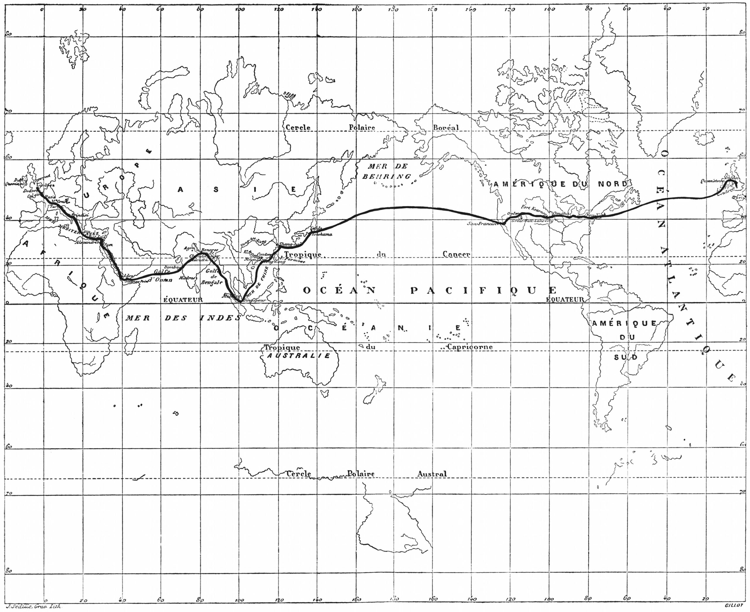 GeoGarage Blog Behold All 42 Maps From Jules Verne S Extraordinary   Verne 80days Scaled 