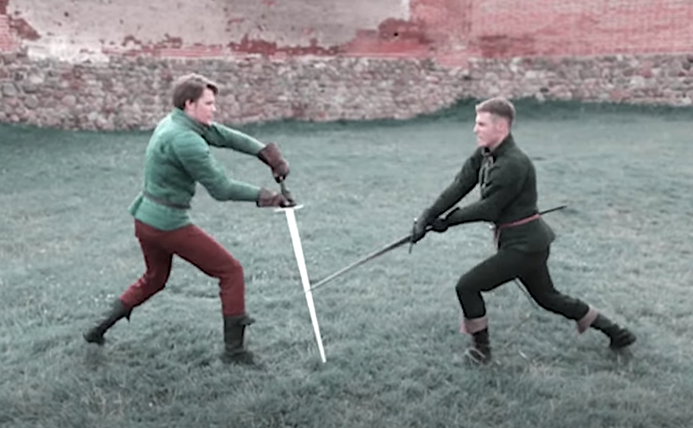medieval sword fight