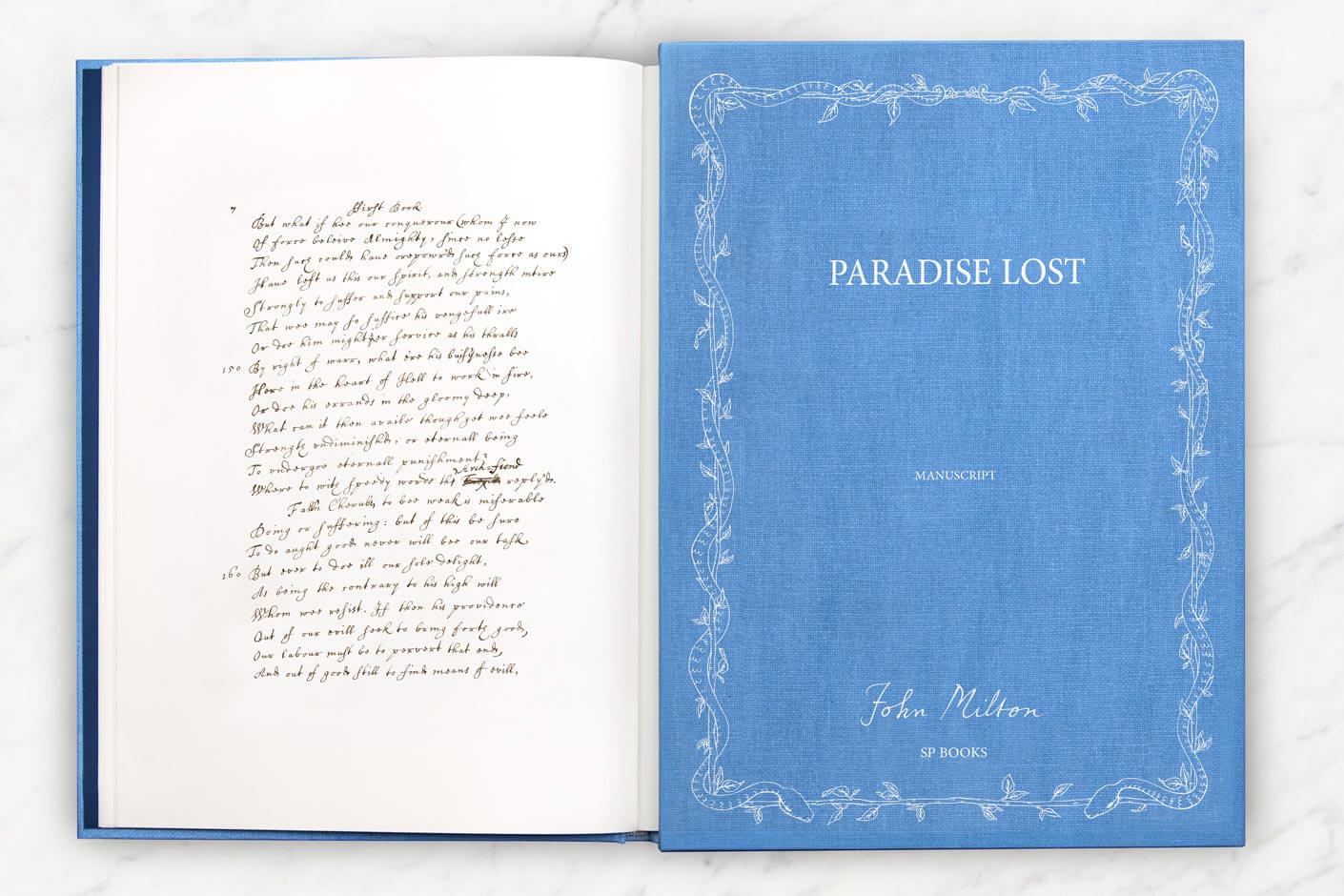 British Library - John Milton's epic poem Paradise Lost was first published  in 1667. Originally written as 10 books, Milton reworked it as 12,  following the model of Virgil's Aeneid. In the