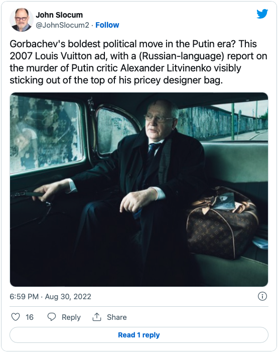 Gorbachev, the new face of Louis Vuitton