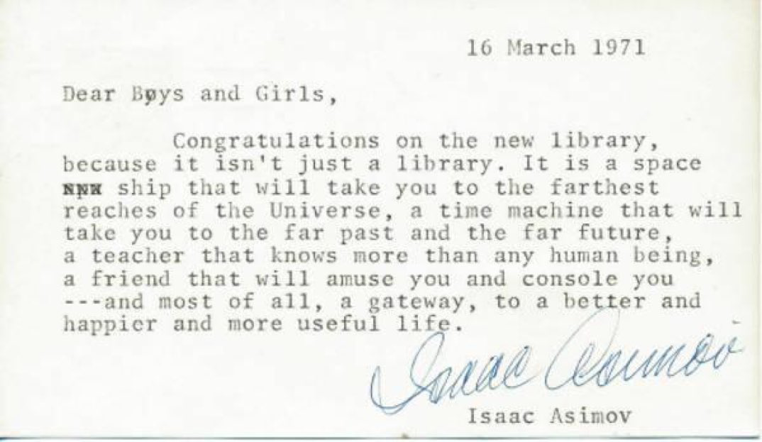 Isaac Asimov on How Libraries Can Radically Change Your Life (1971)