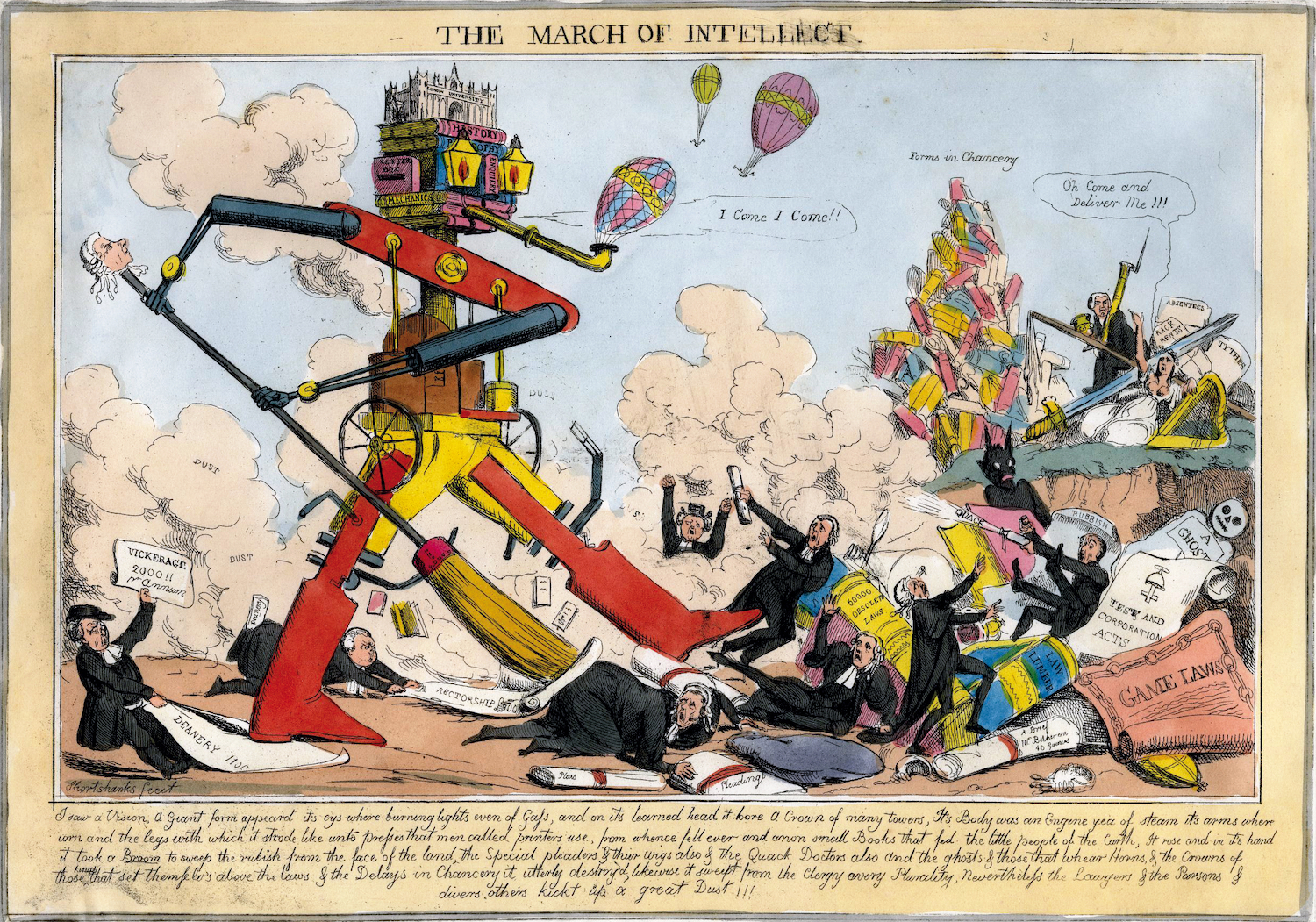 "THE MARCH OF INTELLECT", OS CARTOONS QUE SATIRIZAM A CRENÇA NO PROGRESSO TECNOLÓGICO EM 1820 march 1