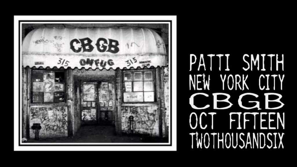 Listen to Patti Smith’s Glorious Three Hour Farewell to CBGB’s on Its Final Night