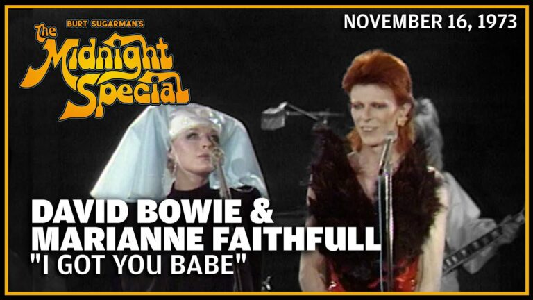 Watch David Bowie’s Final Performance as Ziggy Stardust, Singing “I Got You Babe” with Marianne Faithfull, on The Midnight Special (1973)