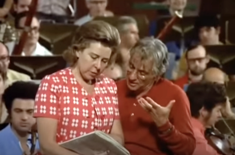 Leonard Bernstein & Opera Star Christa Ludwig Get Into a Creative Disagreement Over the Tempo of Mahler (1972)