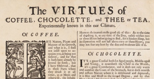 “The Virtues of Coffee” Explained in 1690 Ad: The Cure for Lethargy, Scurvy, Dropsy, Gout & More