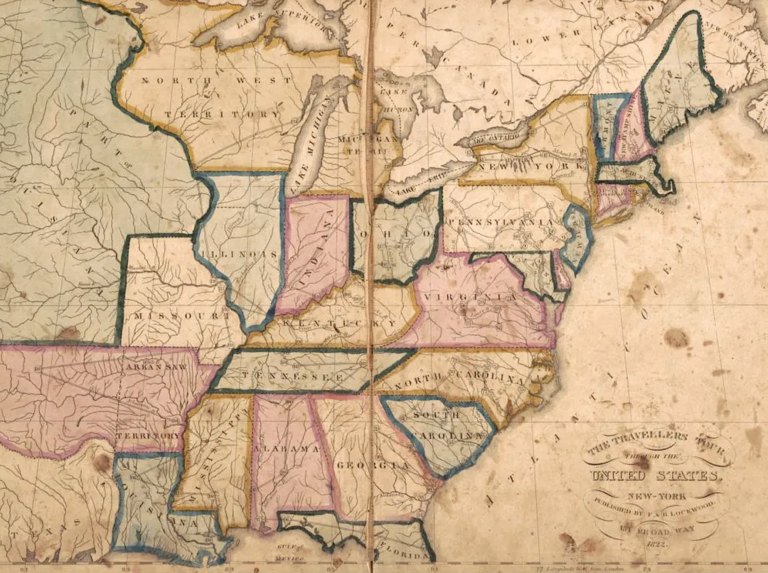 Behold the First American Board Game, Travellers’ Tour Through the United States (1822)