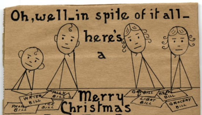 A Simple, Down-to-Earth Christmas Card from the Great Depression (1933)