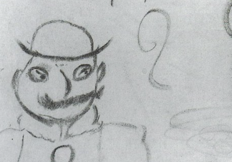James Joyce, With His Eyesight Failing, Draws a Sketch of Leopold Bloom (1926)
