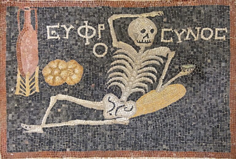 Archaeologists Discover a 2,400-Year-Old Skeleton Mosaic That Urges People to “Be Cheerful and Live Your Life”