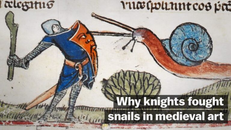 Why Knights Fought Snails in Medieval Illuminated Manuscripts